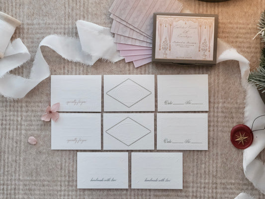 Embossed Cards with Envelope Set