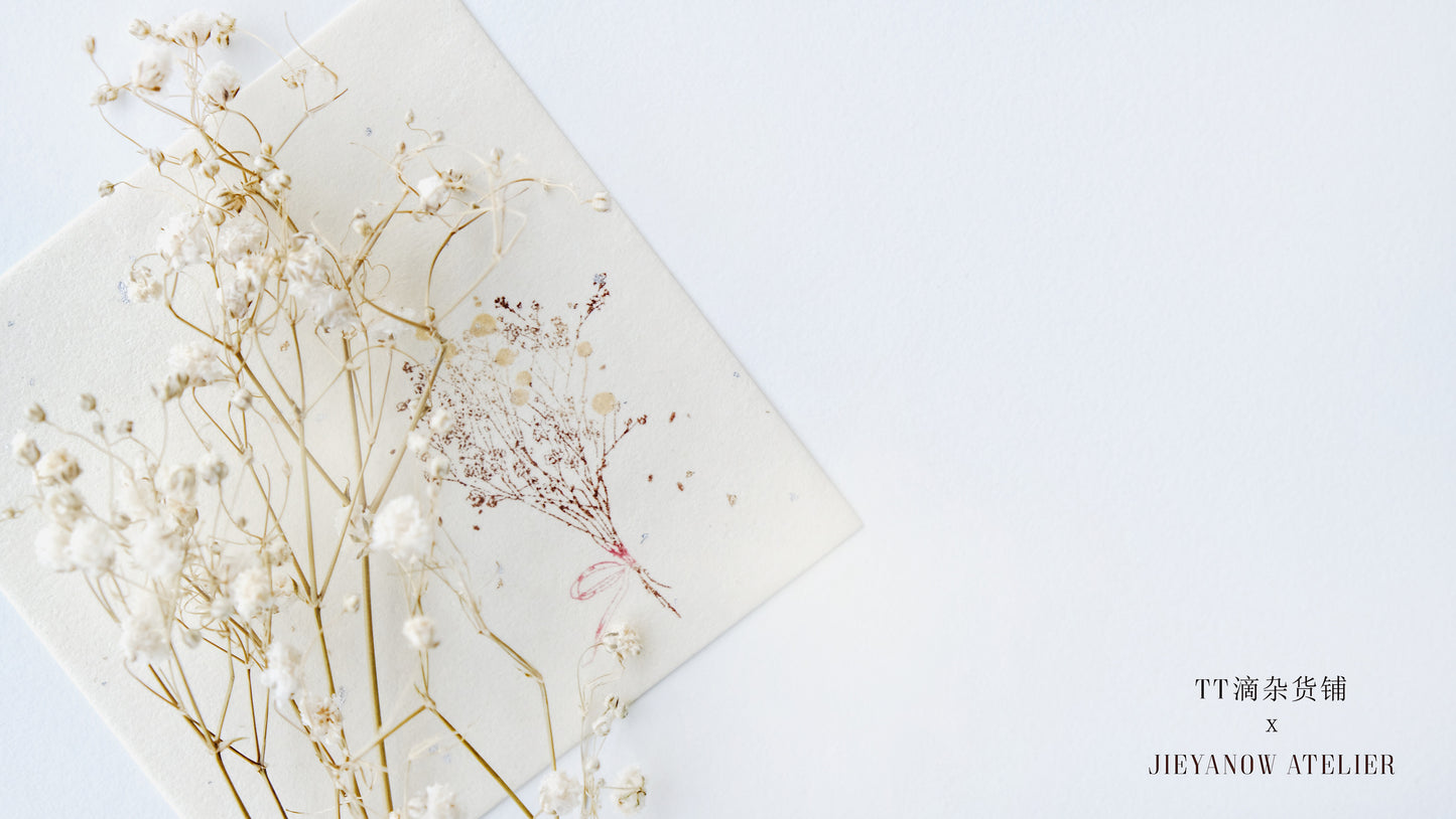 Baby's Breath Bouquet in collaboration with TT Stationery