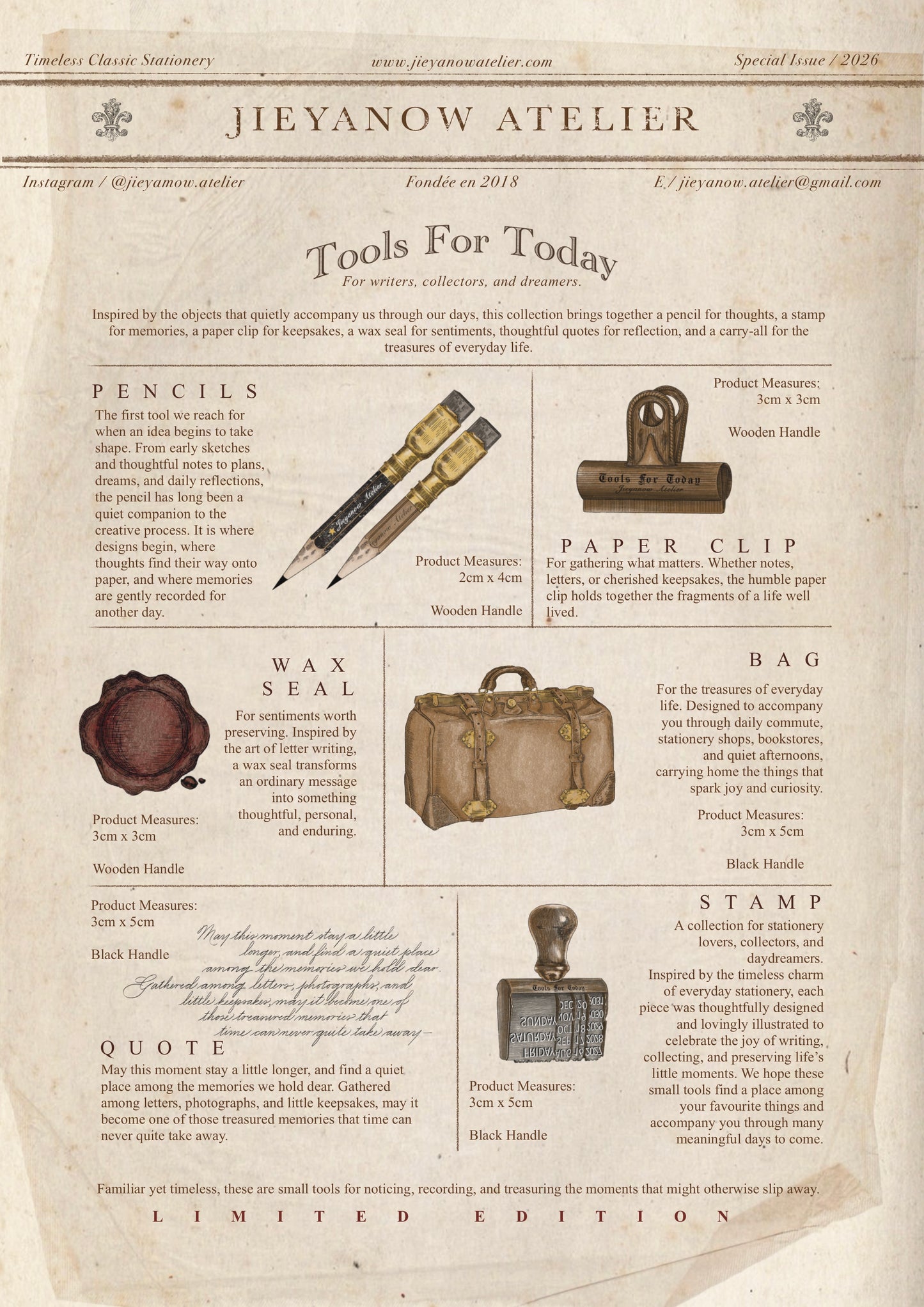 LIMITED EDITION - Tools For Today
